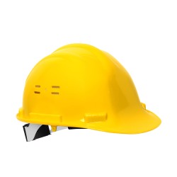 Essafe Ge-1548 Sarı Baret Vidalı, Hava Delikli – Kulaklık Takılabilir Baret