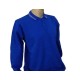 2 İplik Saks Polo Yaka Beyaz Biyeli Sweatshirt