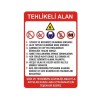 Tehlikeli Alan Uyarı Levha İkaz Tabela  50X70 cm 3mm Dekota