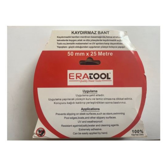 Kaydırmaz Bant Sarı Siyah Eratool 50mm X 25mt  