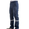 Kışlık İş Pantolonu Gabardin Kargo  7/7 Lacivert  Cepli  Reflektörlü  