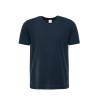 Aka Lacivert V Yaka Kısa  Kol Penye T-Shirt