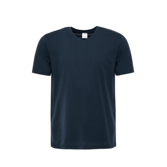 Aka Lacivert V Yaka Kısa Kol Penye T-Shirt Aka Lacivert V Yaka Kısa Kol Penye T-Shirt