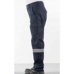 7/7 Lacivert  Gabardin Kargo  Cepli  Reflektörlü  İş Pantolonu