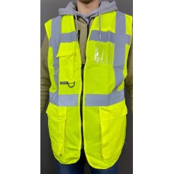Uniwest Sarı Mühendis Reflektörlü İkaz Yelek