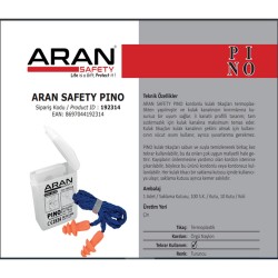 Aran Safety Pino Yıkanabilir Kulak Tıkacı 29 db