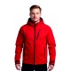 softshell kırmızı kapşonlu outdoor mont