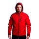 softshell kırmızı kapşonlu outdoor mont