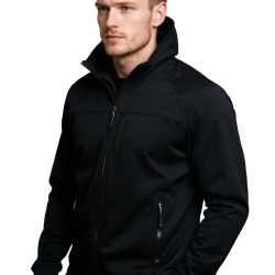 softshell lacivert kapşonlu outdoor mont