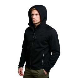 softshell lacivert kapşonlu outdoor mont