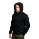 softshell siyah kapşonlu outdoor mont