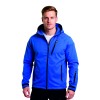 softshell mavi kapşonlu outdoor mont
