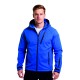 softshell mavi kapşonlu outdoor mont