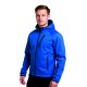 softshell mavi kapşonlu outdoor mont