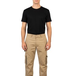 gabardin teknik cepli pantolon bej