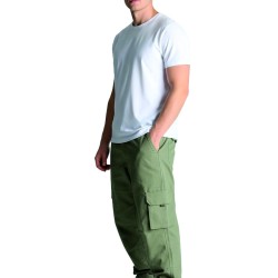 gabardin teknik cepli pantolon haki