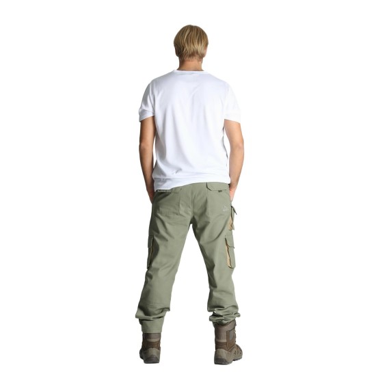 gabardin teknik cepli pantolon haki