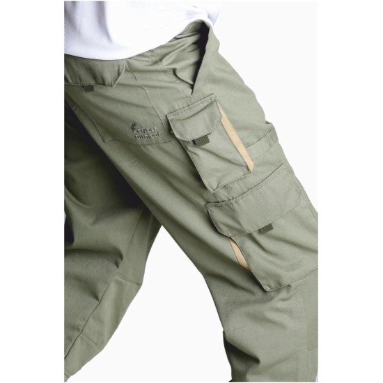 gabardin teknik cepli pantolon haki