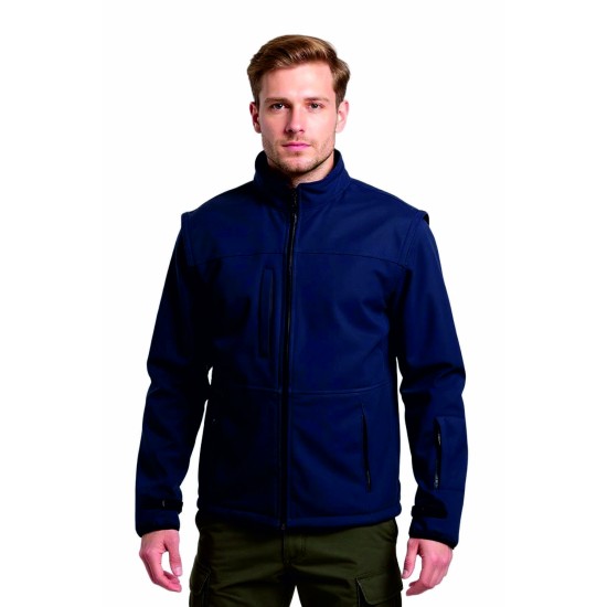 softshell lacivert kolları çıkabilen outdoor mont
