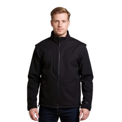 softshell siyah kolları çıkabilen outdoor mont