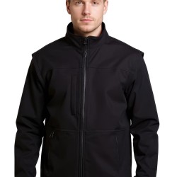 softshell siyah kolları çıkabilen outdoor mont