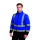softshell mavi reflektörlü outdoor mont