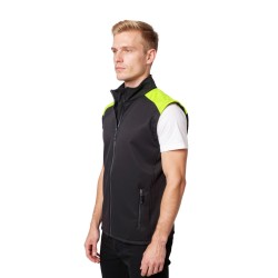 softshell siyah outdoor yelek