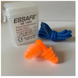 Essafe GE-1425  Kordonlu Çam Tipi Yıkanabilir Kulak Tıkacı 