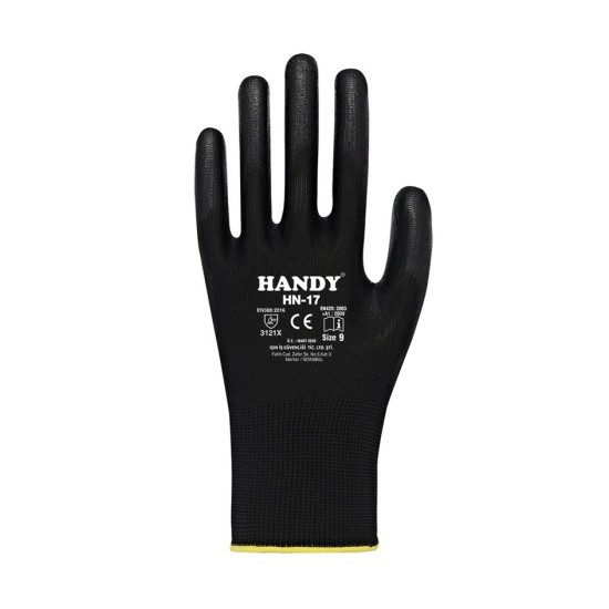 Handy Job-Plus HN-17 PU Siyah Montaj Eldiveni no : 9 Handy Job-Plus HN-17 PU Siyah Montaj Eldiveni no : 9