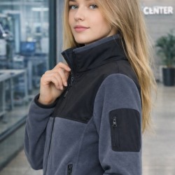 Siyah Gri Softshell Polar Mont