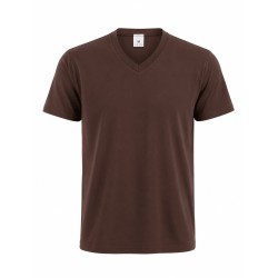 V yaka Süprem Kahverengi TShirt